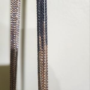 Long black and gold chain